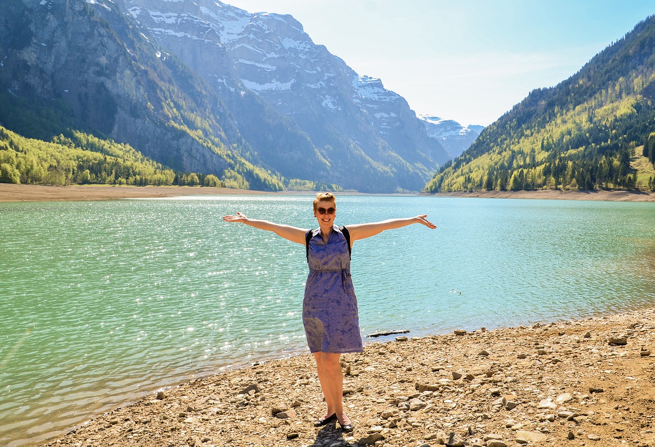 Ežeras Klöntal,  Bergsee,  Rezervuaras,  Šveicarija,  Šventės,  Atostogos,  Žygiai,  Užtvanka,  Kraštovaizdis,  Glarus