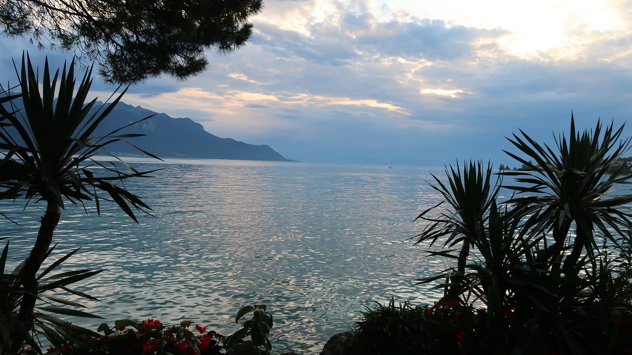 Ežeras Lemanas, Montreux, Suisse, Nemokamos Nuotraukos,  Nemokama Licenzija