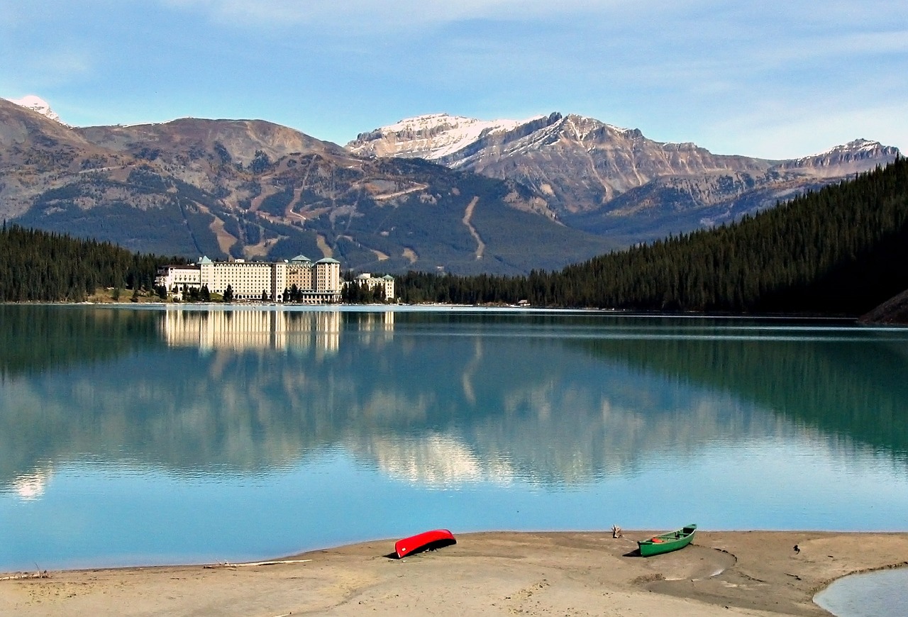 Ežero Louise, Pilis, Banfo Nacionalinis Parkas, Alberta, Kanada, Ledinis Vanduo, Kurortas, Kraštovaizdis, Alpių, Vaizdingas