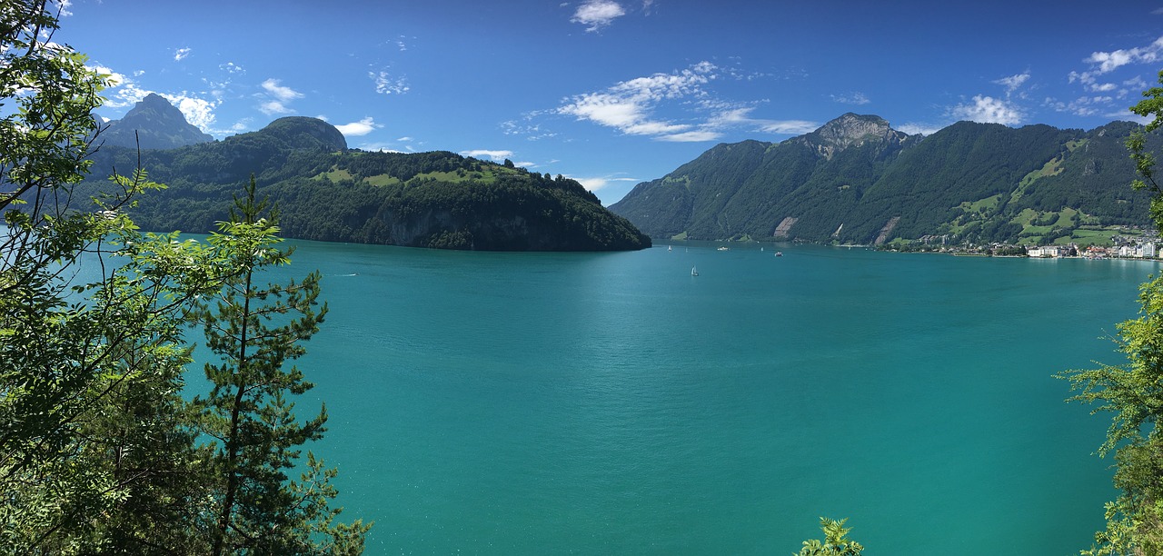 Ežero Lucerne Regionas, Ežeras, Šveicarija, Mėlynas, Dangus, Vanduo, Centrinė Šveicarija, Vaizdas, Kraštovaizdis, Nidwalden