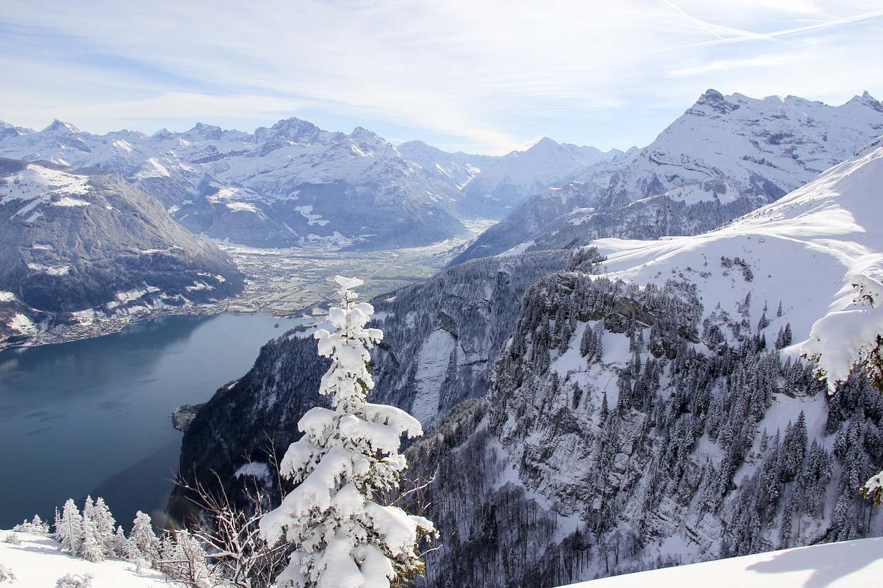 Ežero Lucerne Regionas, Ežeras, Šveicarija, Kalnai, Centrinė Šveicarija, Dangus, Debesys, Mėlynas, Gamta, Panorama