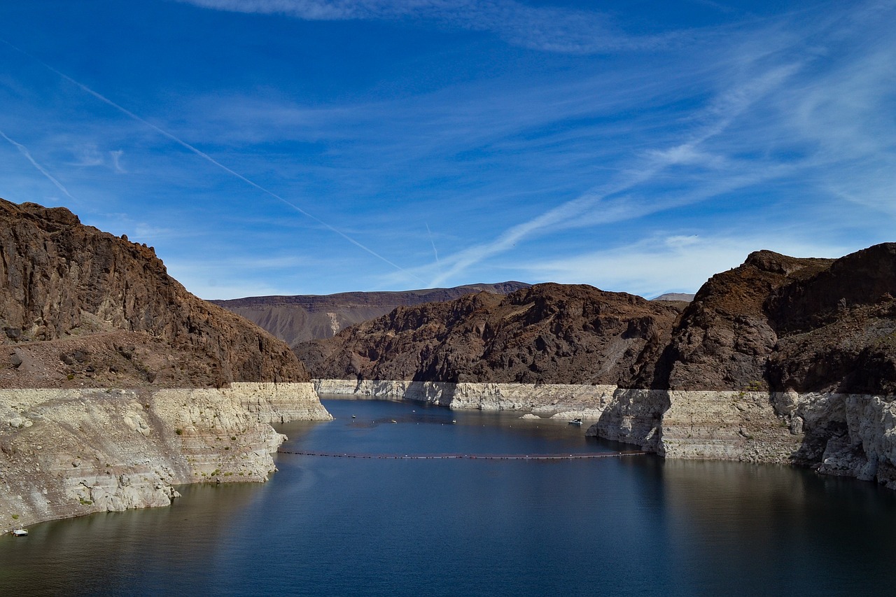 Ežero Meados, Griovio Užtvankos, Laikiklis, Užtvankos, Nevada, Arizona, Vanduo, Usa, Hidroelektrinis, Kraštovaizdis