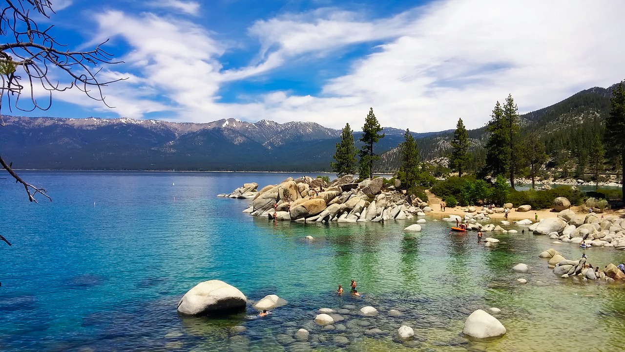 Ežeras Tahoe, Kraštovaizdis, Gamta, Lauke, Turizmas, Atostogos, Šventė, Žmonės, Apmąstymai, Vanduo