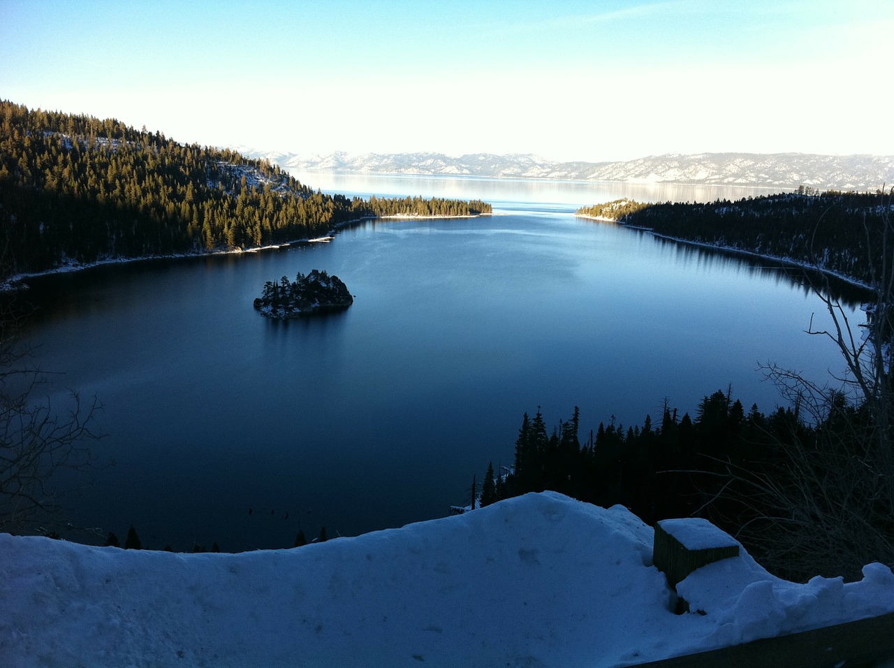 Ežeras Tahoe, Sniegas, Žiema, Kraštovaizdis, Dykuma, Peizažas, Natūralus, Laukiniai, Lauke, Aplinka