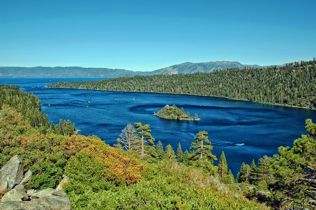 Ežeras Tahoe, Kalifornija, Vanduo, Kalnai, Vaizdingas, Kraštovaizdis, Dangus, Paskirties Vietos, Gražus, Hdr