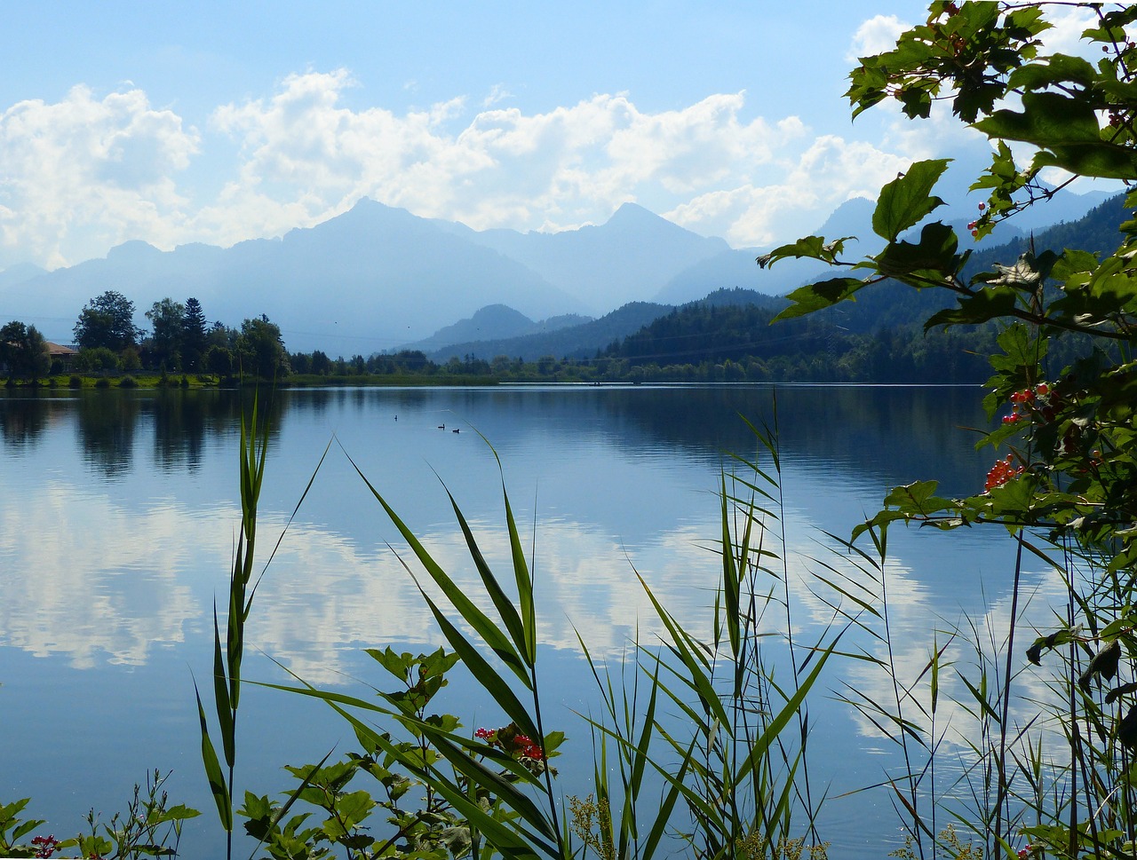Ežeras Weissensee, Ežeras, Vandenys, Veidrodis, Allgäu, Ekskursijos Paskirties Vieta, Füssen, Vasara, Laisvalaikis, Gamta