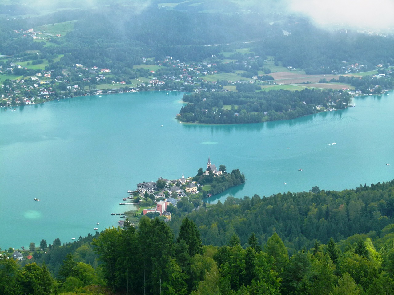 Ežeras Wörth, Bokštas, Ežeras, Pusiasalis Austria, Nemokamos Nuotraukos,  Nemokama Licenzija