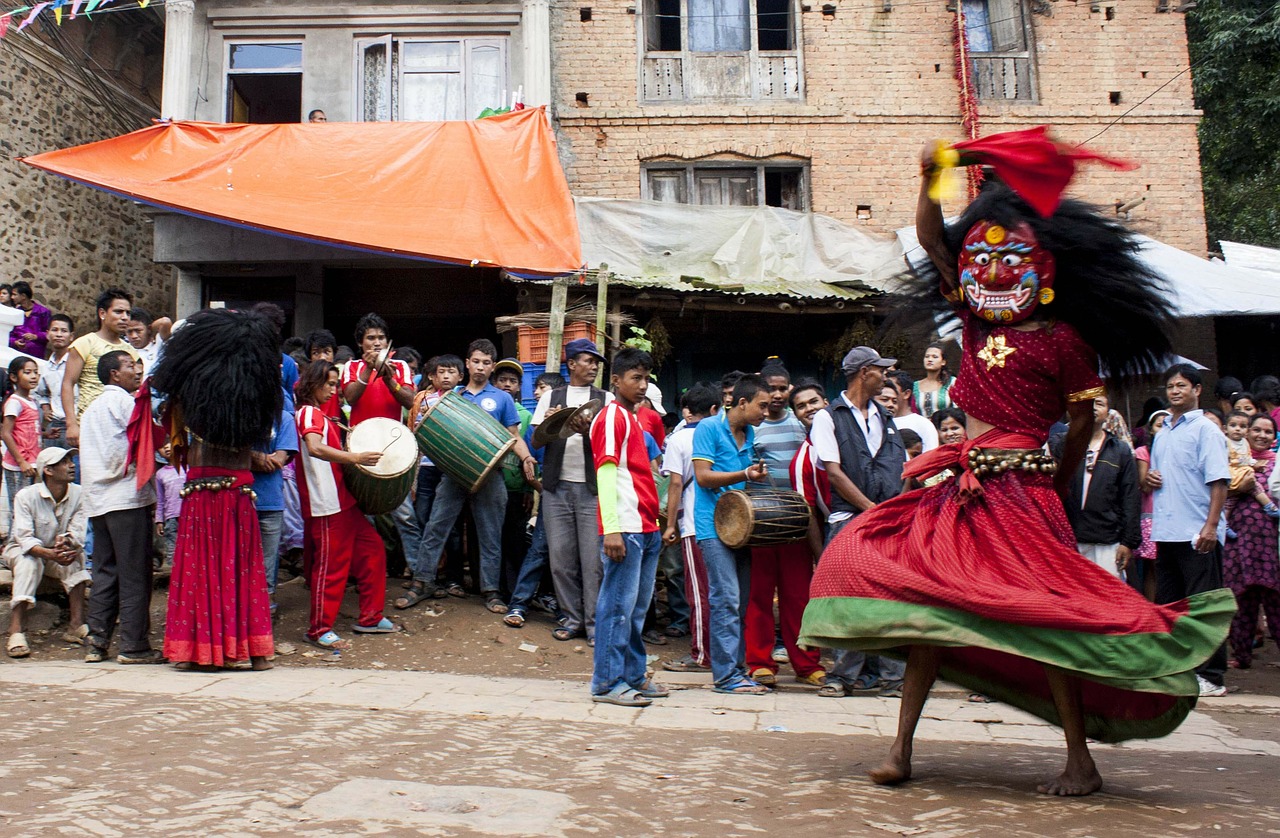 Lakhe, Festivalis, Nepalas, Religija, Ritualinis Nepalas, Ritualas, Kultūra, Religinis, Šokis, Žmonės