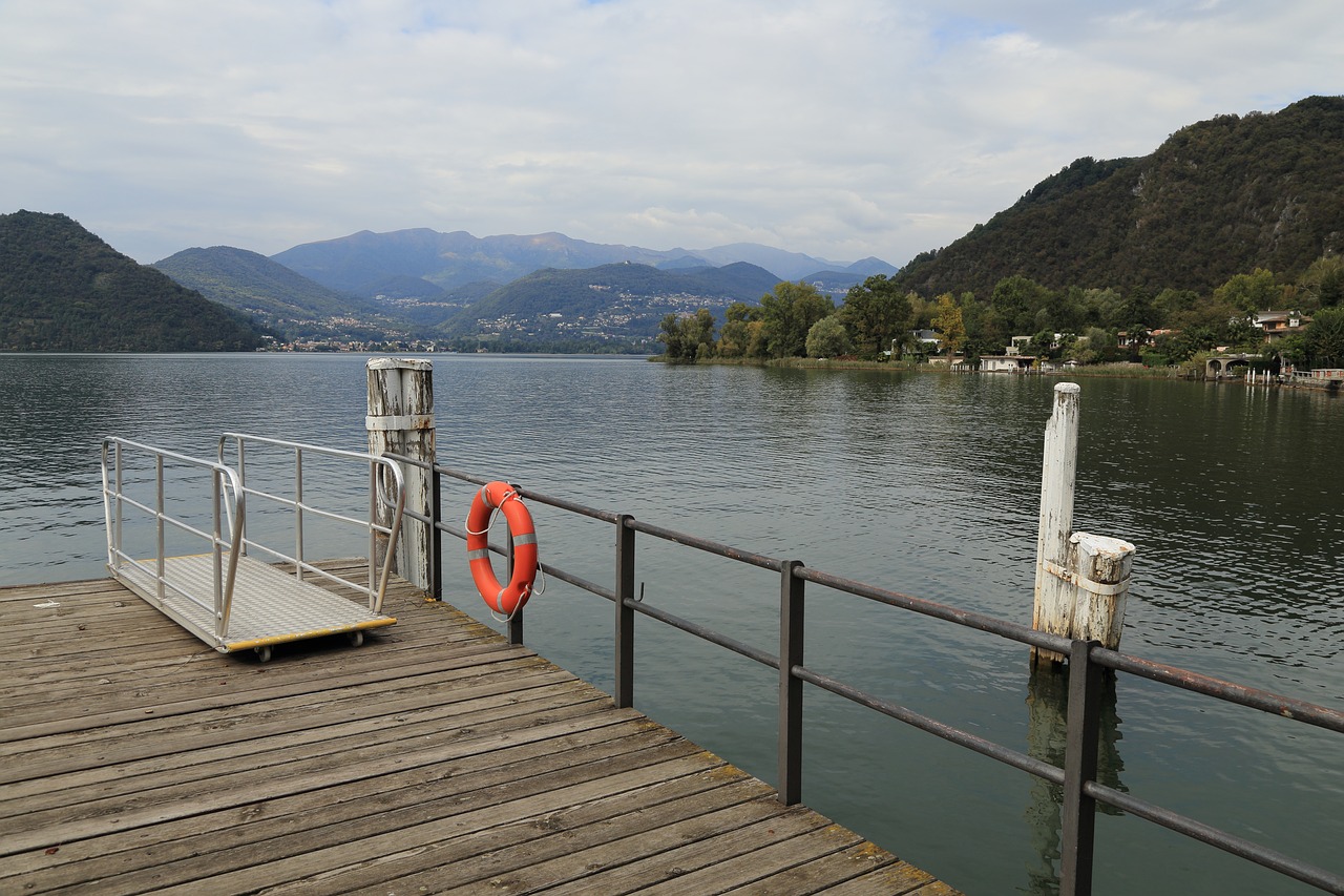 Nusileidimo Prieplauka, Figino, Ežeras, Ticino, Nemokamos Nuotraukos,  Nemokama Licenzija