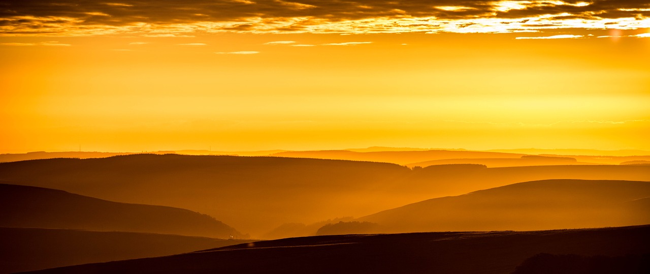 Kraštovaizdis, Saulėtekis, Kalvos, Vasara, Gamta, Pieva, Saulėlydis, Sezonas, Cloudscape, Horizontas