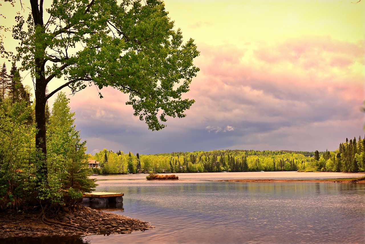 Kraštovaizdis, Ežeras, Gamta, Medžiai, Vanduo, Spalvos, Québec, Kanada, Nemokamos Nuotraukos,  Nemokama Licenzija