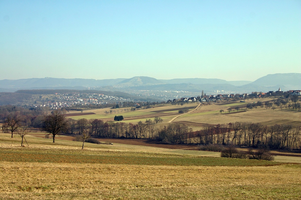 Kraštovaizdis, Swabian Alb, Alb, Gamta, Dangus, Platus, Laukai, Pranešta, Slėnis, Kalnas