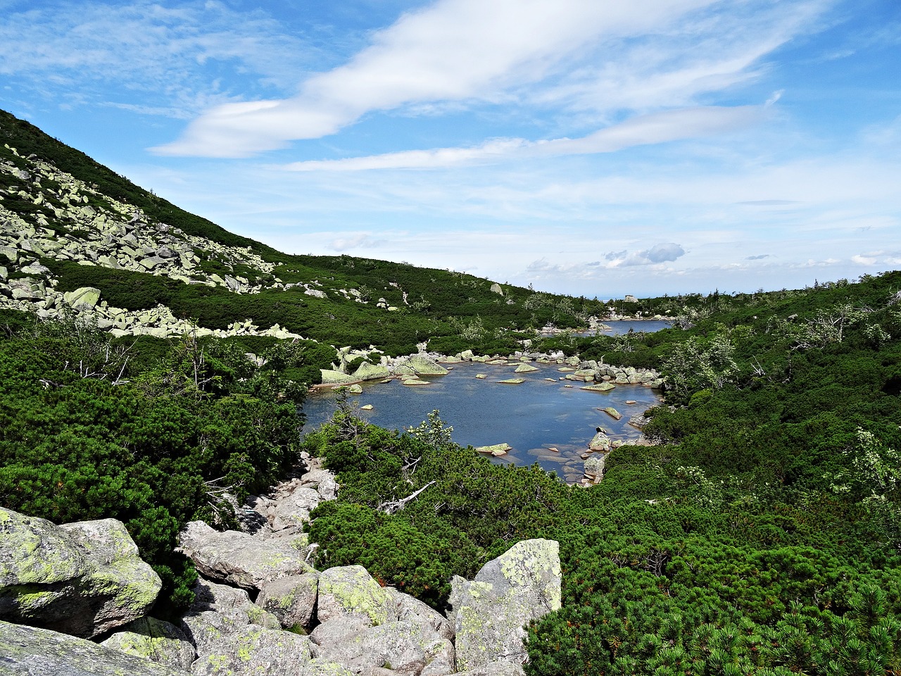 Kraštovaizdis, Kalnai, Ežeras, Tvenkinys, Gamta, Tatry, Vaizdas Iš Viršaus, Turizmas, Kelionė, Akmenys