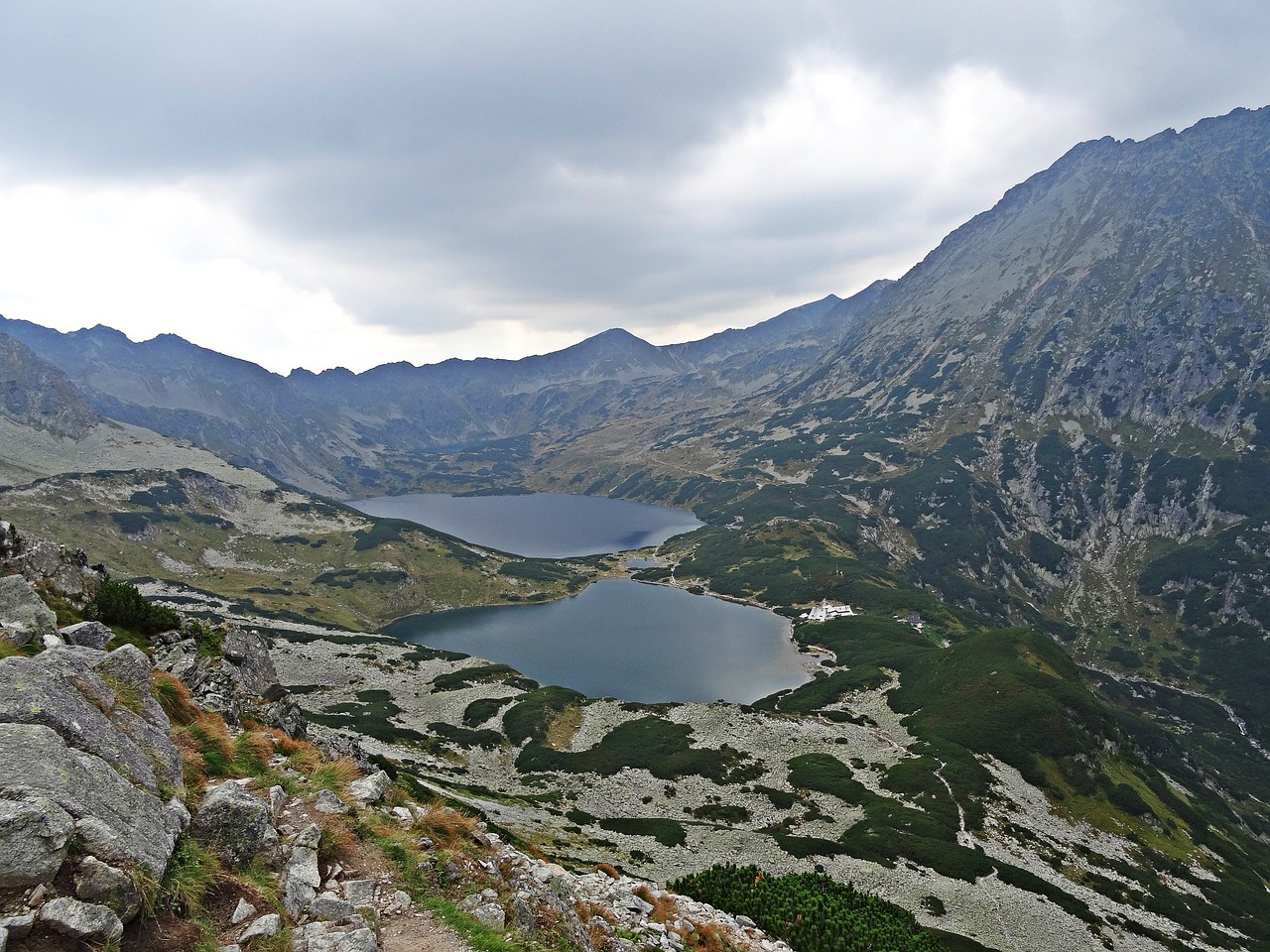 Kraštovaizdis, Kalnai, Ežeras, Tvenkinys, Gamta, Tatry, Vaizdas Iš Viršaus, Turizmas, Kelionė, Akmenys