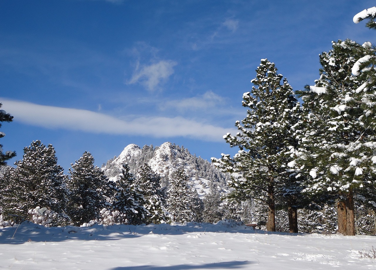 Kraštovaizdis, Vaizdingas, Žiema, Sniegas, Uolingas Kalnų Nacionalinis Parkas, Colorado, Lauke, Vakaruose, Dykuma, Gamta
