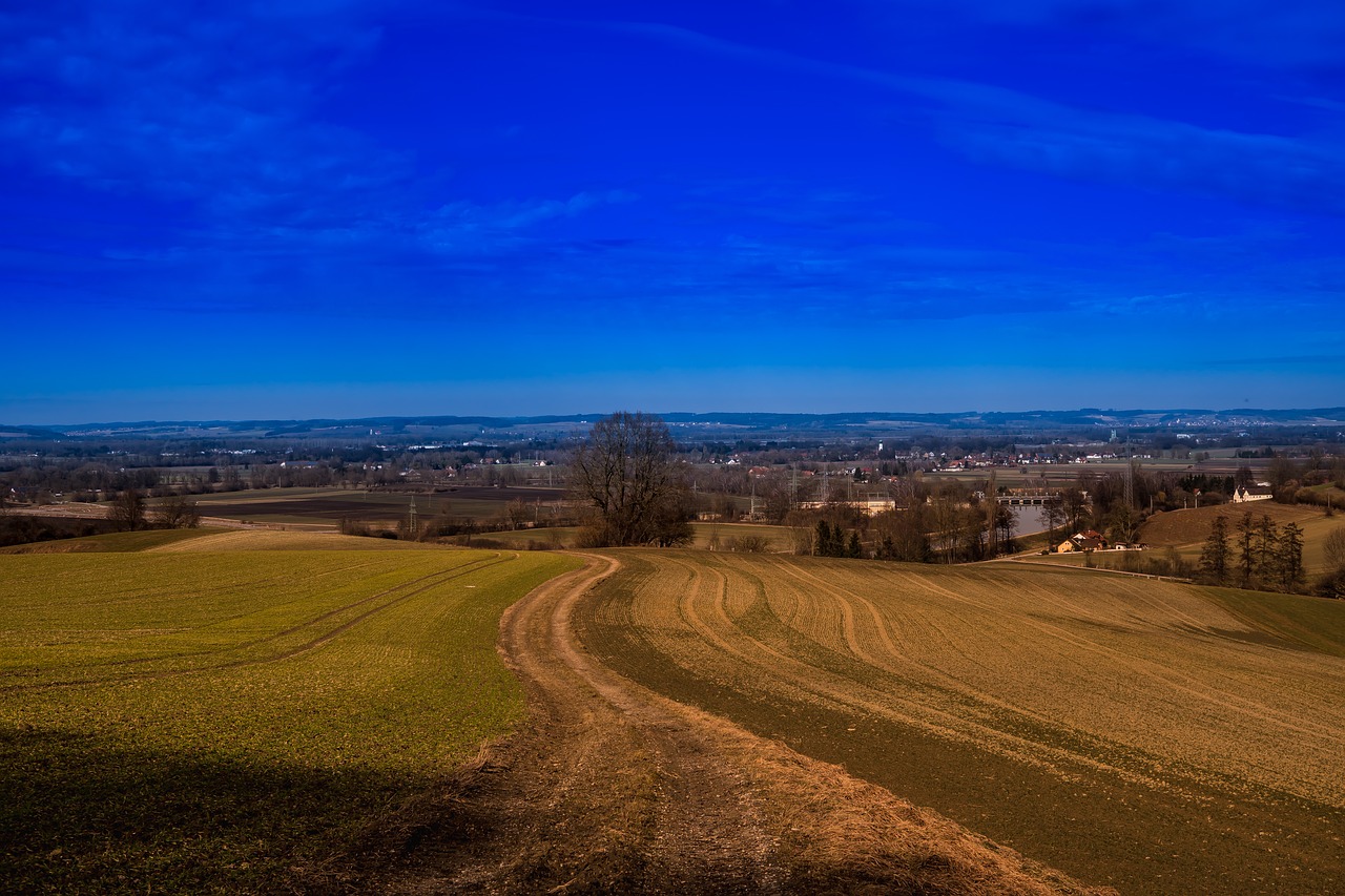 Kraštovaizdis, Toli, Dangus, Gamta, Tiesiog, Pavasaris, Juostos, Promenada, Žalias, Pieva