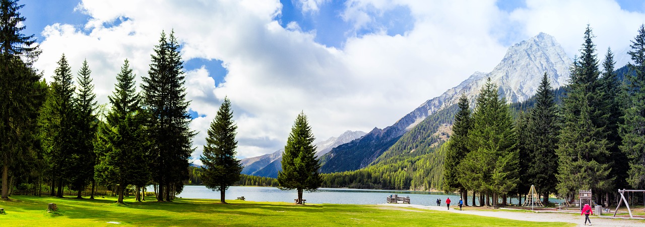 Kraštovaizdis, Dolomitai, Antholz-See, Antholz, South Tyrol, Italy, Ežeras, Gamta, Alm, Alpių