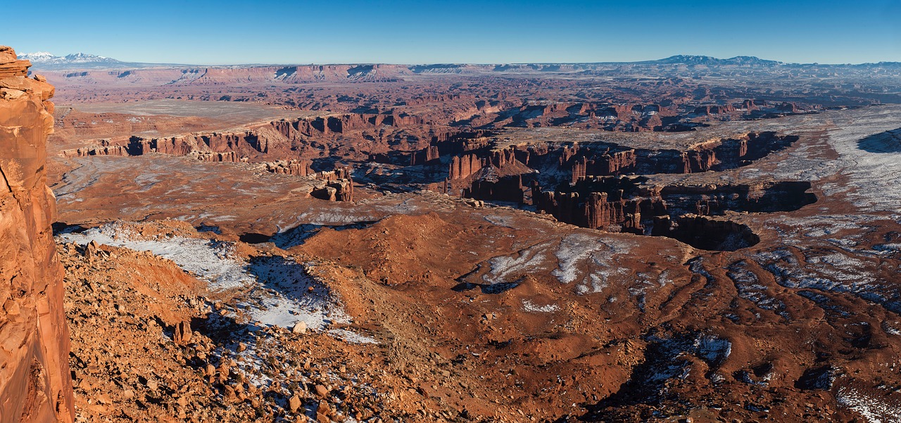 Kraštovaizdis, Vaizdingas, Panorama, Grand View Point Trail, Kanjonos Nacionalinis Parkas, Utah, Usa, Geologija, Lauke, Mesa