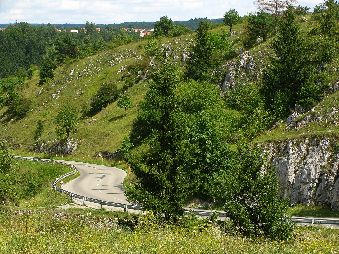 Kraštovaizdis, Kelias, Antrinis Kelias, Kaimo Keliukas, Akmenys, Uolingas, Uolus, Miškai, Žolė, Žalias