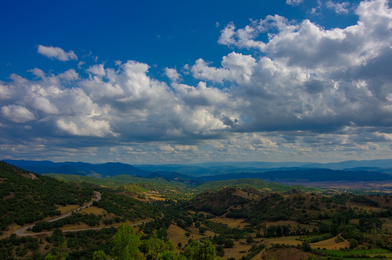 Kraštovaizdis, Debesys, Gamta, Miškas, Jenice, Turkija, Žalias, Mėlynas, Dangus, Debesis