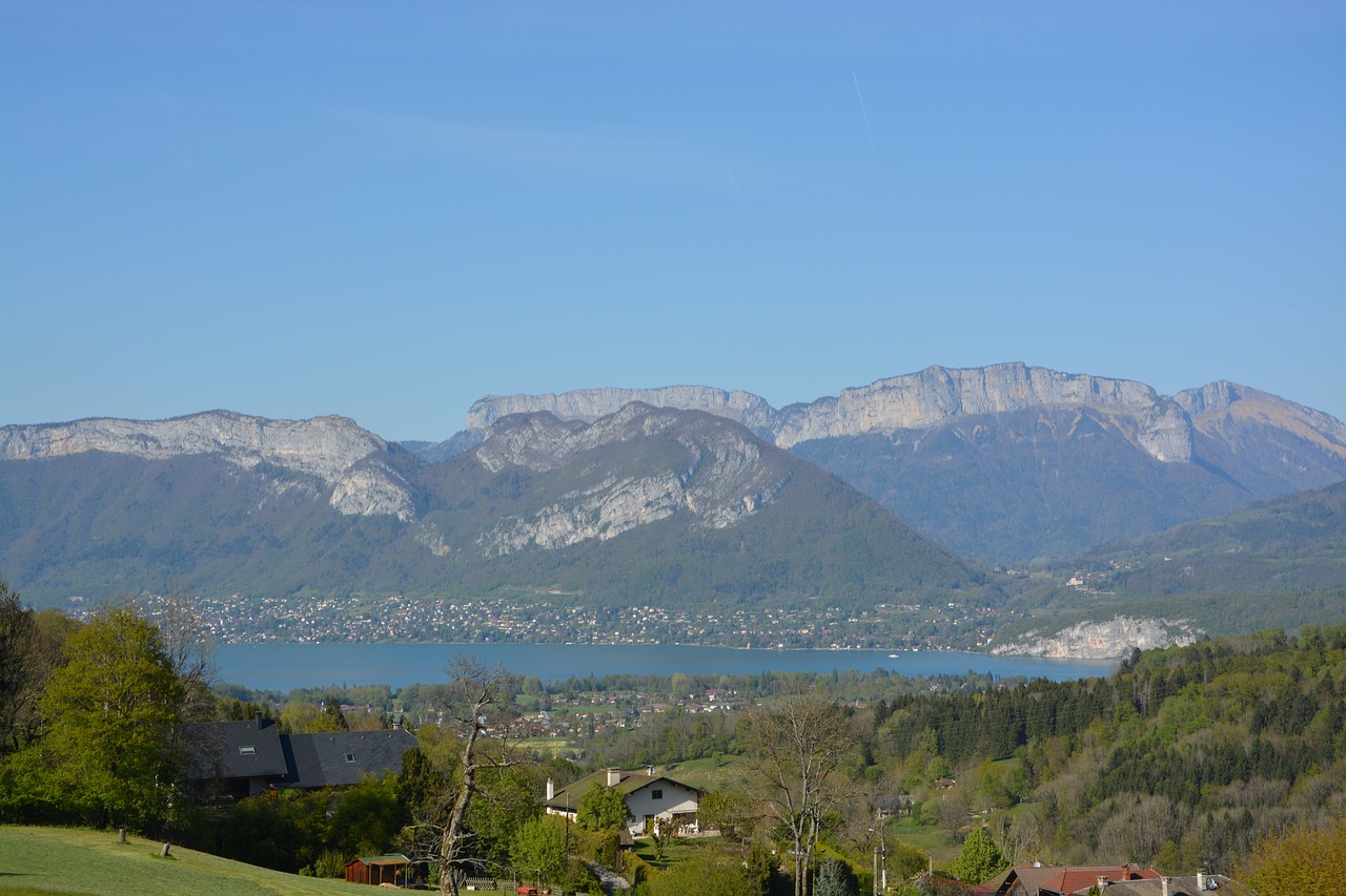 Kraštovaizdis, Annecy, Ežeras, Kalnas, Panoraminiai Vaizdai, Annecy Ežeras, France, Gamta, Panoraminis, Haute Savoie