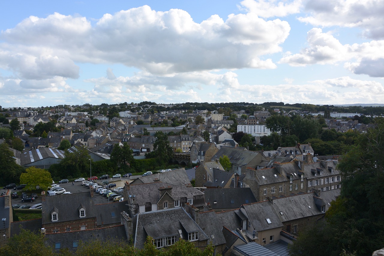 Kraštovaizdis, Horizontas, Peržiūrėti Panoraminius Namus, Debesuota Dangaus, Lambalo Miestas, Brittany, Nemokamos Nuotraukos,  Nemokama Licenzija