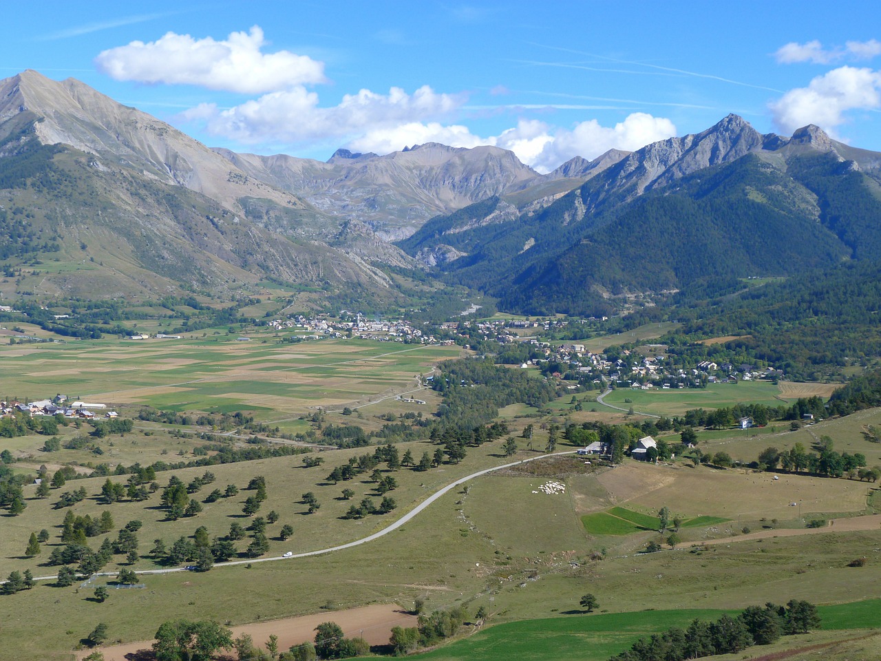 Kraštovaizdis, Gamta, Kalnas, Slėnis, Kaimas, Alpės, Hautes Alpes, Nemokamos Nuotraukos,  Nemokama Licenzija