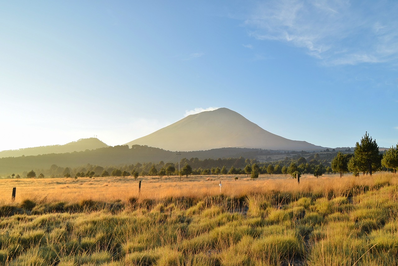 Kraštovaizdis, Vulkanas, Kalnas, Kalnų Peizažas, Meksika, Popocatepetl, Alpinizmas, Žolė, Puebla, Ruduo