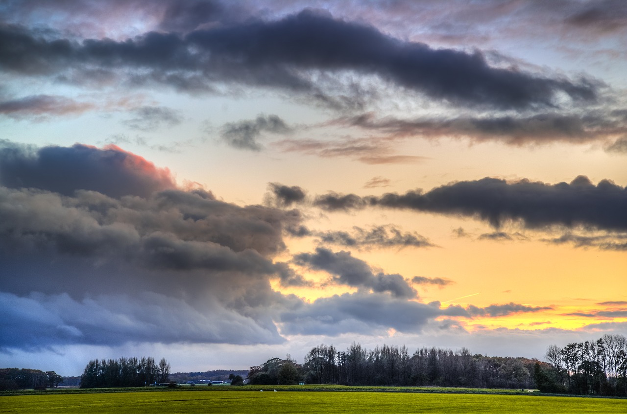 Kraštovaizdis, Saulėlydis, Hdr, Lauke, Saulėtekis, Gamta, Vasara, Debesis, Natūralus, Saulės Šviesa