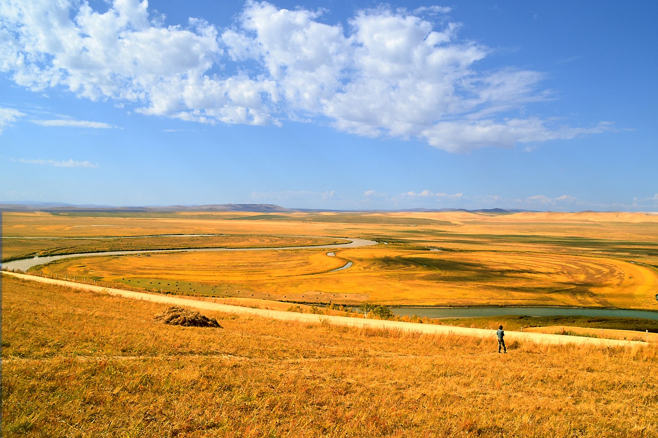 Kraštovaizdis,  Paukščio Skrydžio Žvilgsnis,  Gamta,  Dangus,  Laukas,  Hulun Buir Prairie,  Be Honoraro Mokesčio, Nemokamos Nuotraukos,  Nemokama Licenzija