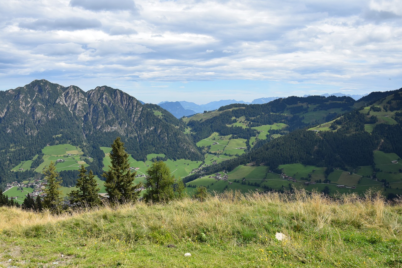 Kraštovaizdis,  Pobūdį,  Kalnų,  Panorama,  Dangus,  Austrija,  Kaimas,  Perspektyvos,  Debesys,  Laukas