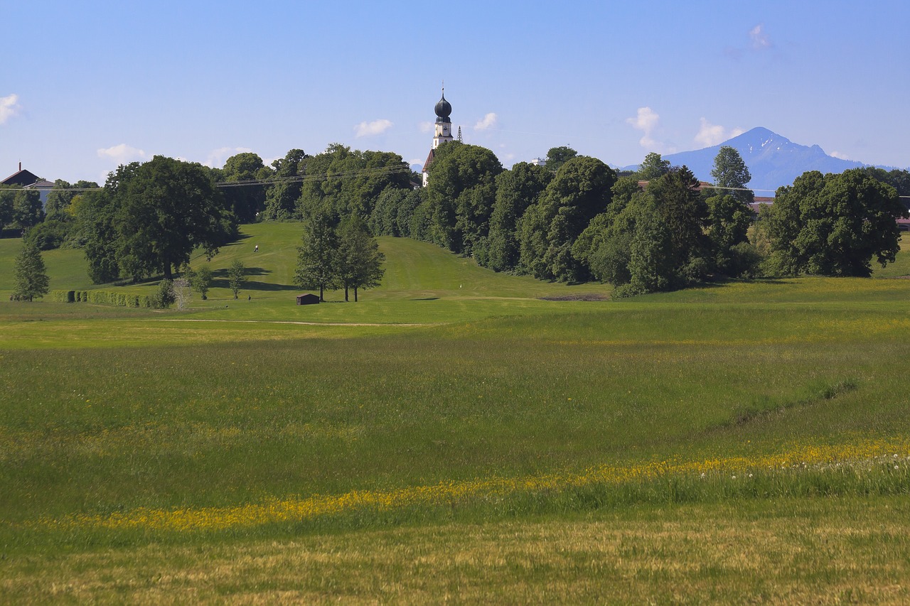 Kraštovaizdis,  Chiemgau,  Bavarija,  Pobūdį,  Kalnai,  Atostogos,  Meadow,  Žydi,  Gėlės,  Miškas