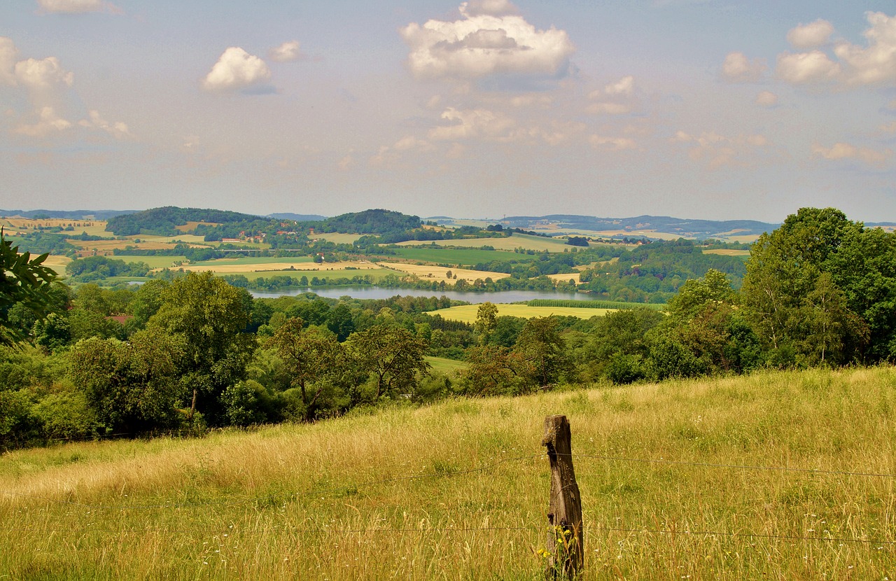 Kraštovaizdis,  Peržiūrėti,  Pobūdį,  Panorama,  Meadow,  Vasara,  Kaimas,  Viduriniosios,  Bohemia,  Čekijos Respublika