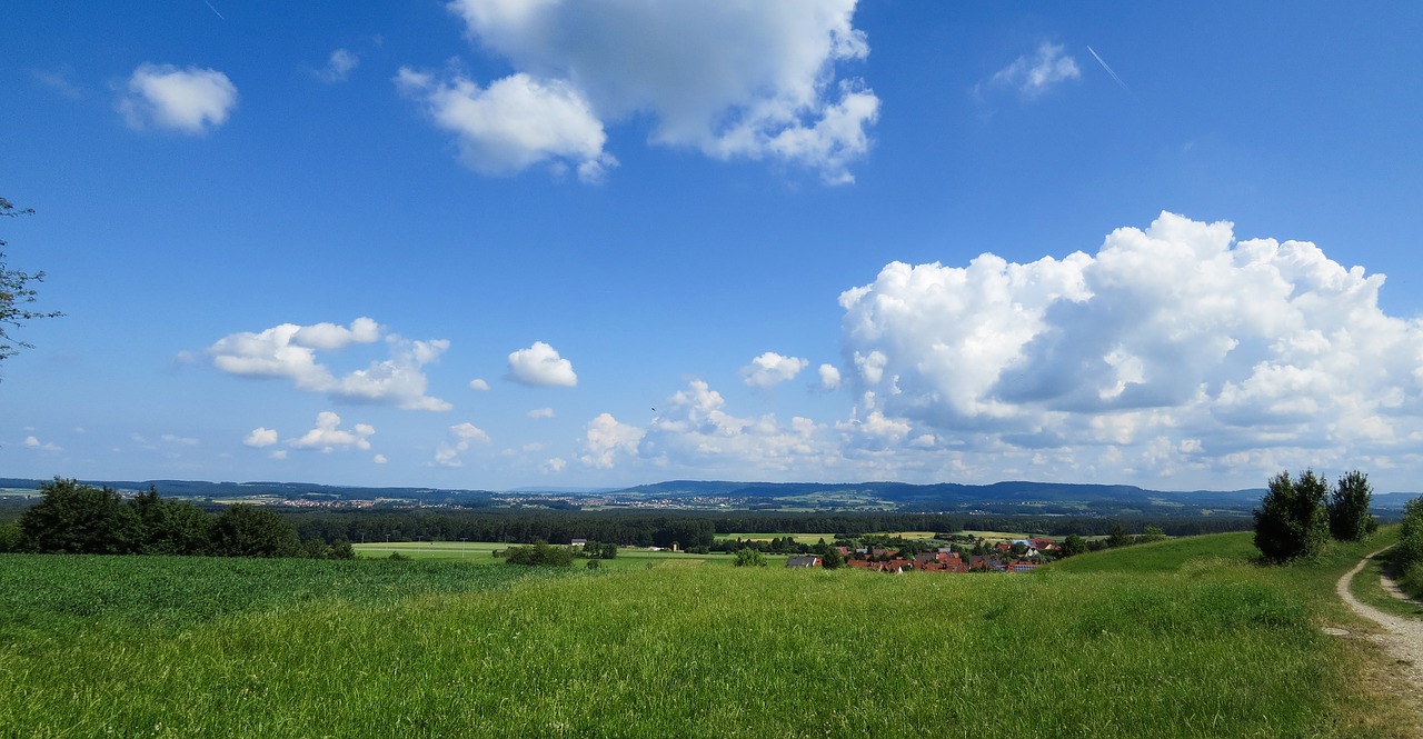 Kraštovaizdis,  Pobūdį,  Dangus,  Debesys,  Panorama,  Meadow,  Laukas,  Toli,  Giliai,  Miškas