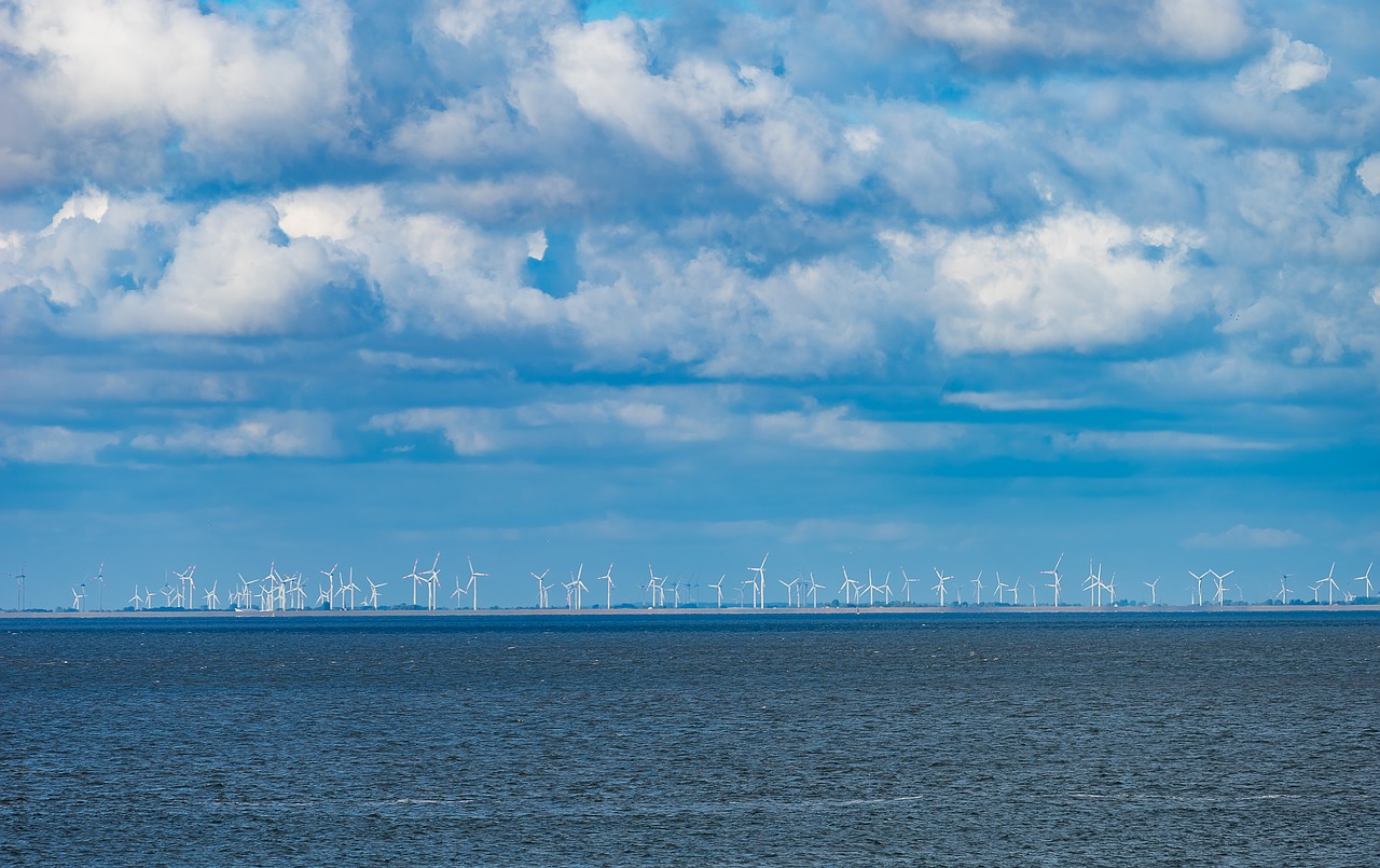 Kraštovaizdis,  Pobūdį,  Šiaurės Jūra,  Windräder,  Atsinaujinanti Energija,  Energijos,  Debesys,  Vaizdingas,  Vandens,  Šiaurės Jūros Pakrantė