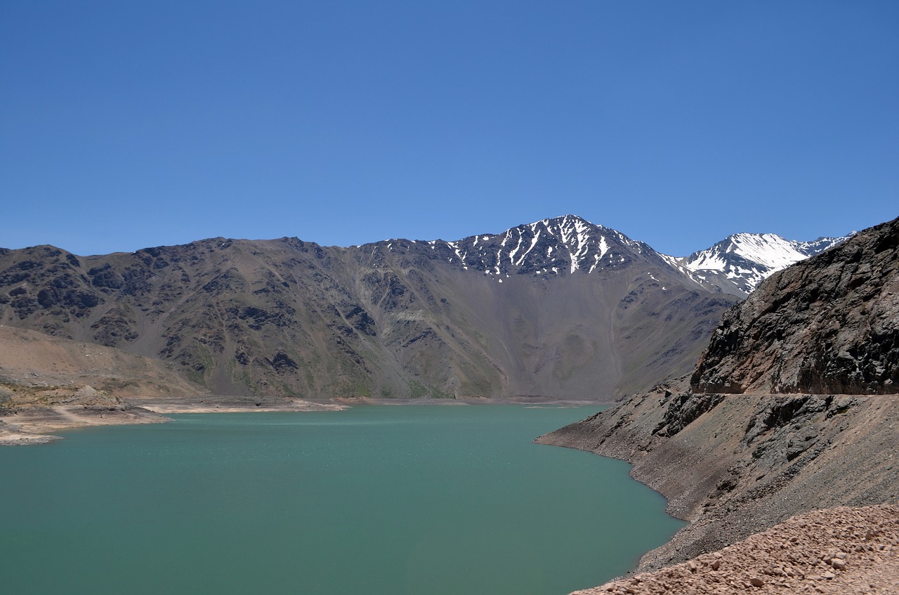 Kraštovaizdis,  Mėlynas Vanduo Lagūnas Sniegas,  Čile,  Elyeso,  Cajon Del Maipo, Nemokamos Nuotraukos,  Nemokama Licenzija