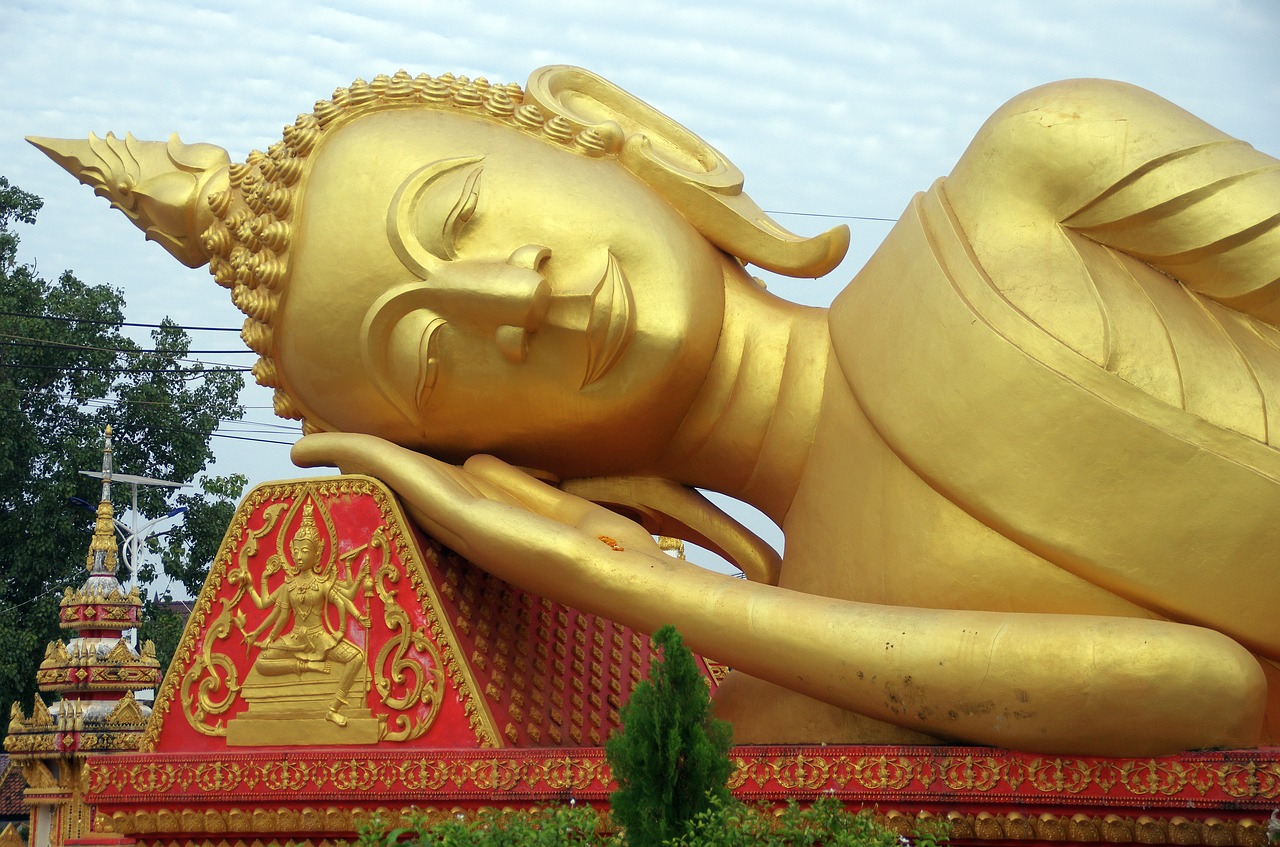 Laosas, Vientiane, Buda, Šventykla, Religija, Karališkasis Rūmai, Religinis Menas, Šventas, Budizmas, Šypsena