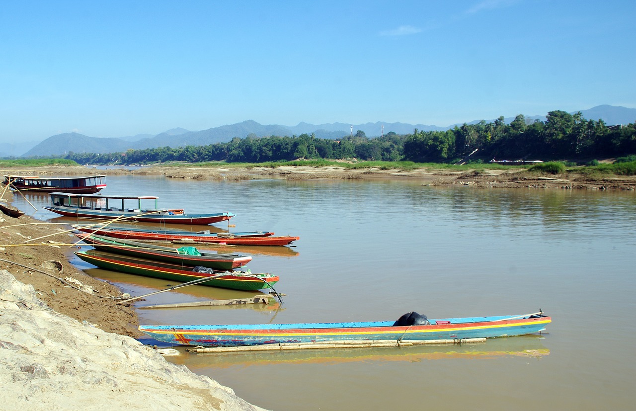 Laosas, Mékong, Valtys, Žvejyba, Žvejys, Nusileidimas, Vanduo, Upė, Asija, Vandens Telkiniai