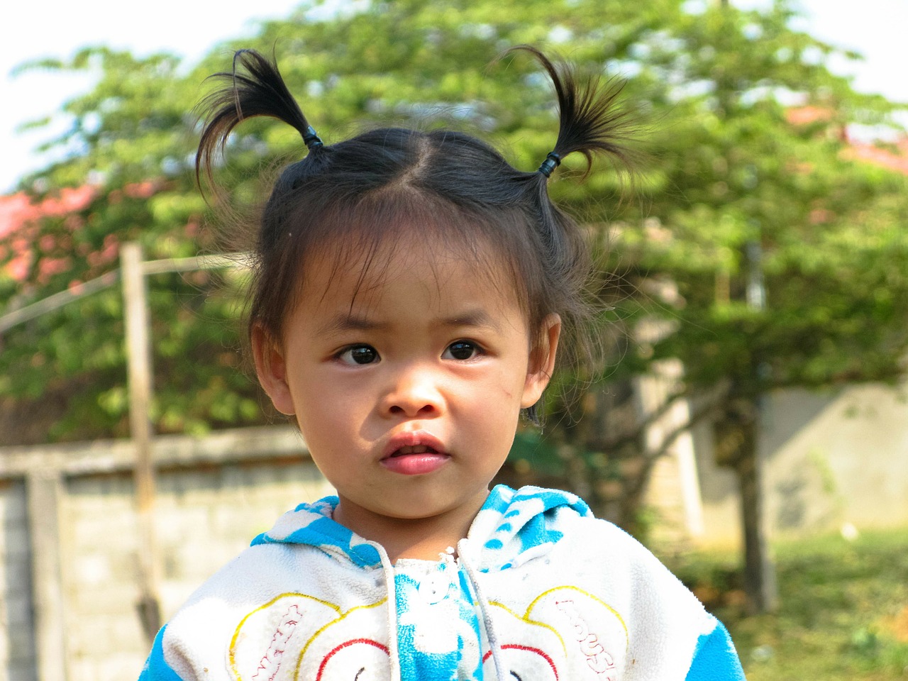 Laosas, Vang Vieng, Laosiečių, Mergaitė, Vaikas, Vaikai, Įdomus Šukuosena, Saldus, Nemokamos Nuotraukos,  Nemokama Licenzija