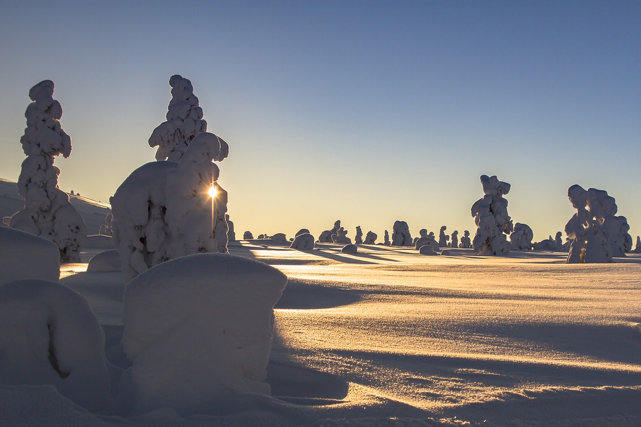 Laplandas, Žiema, Jeris, Sniegas, Kraštovaizdis, Žiemą, Finland, Šaltas, Snieguotas, Sniego Kraštovaizdis