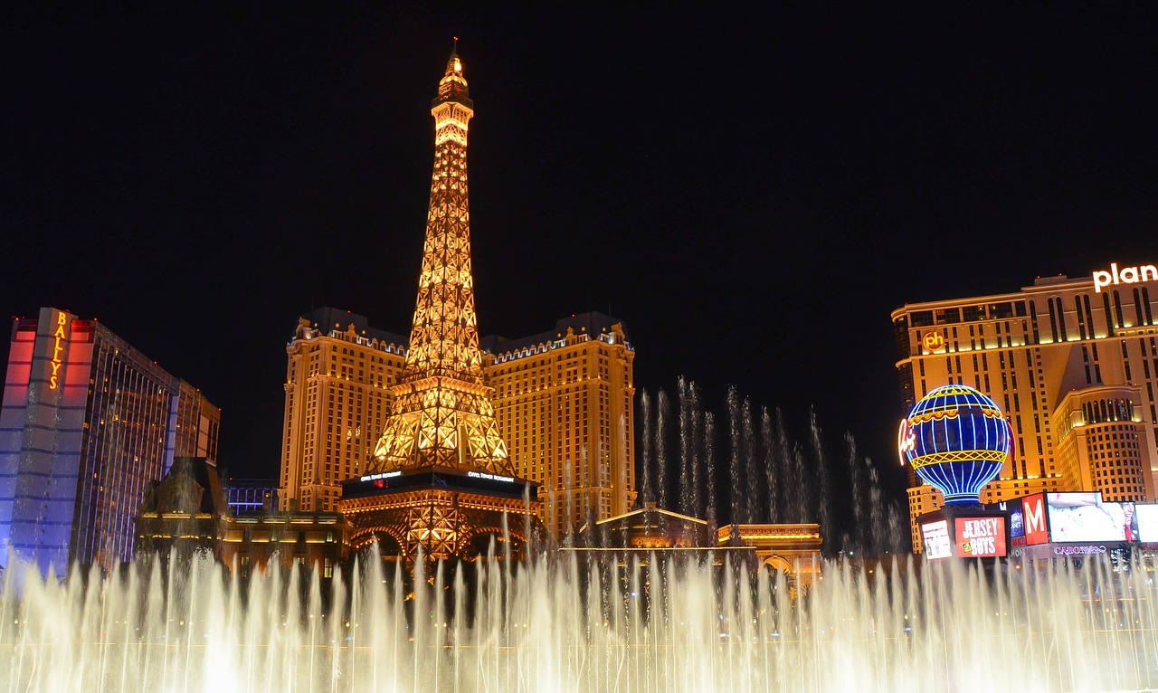 Las Vegasas, Fontanai, Paris, Nemokamos Nuotraukos,  Nemokama Licenzija