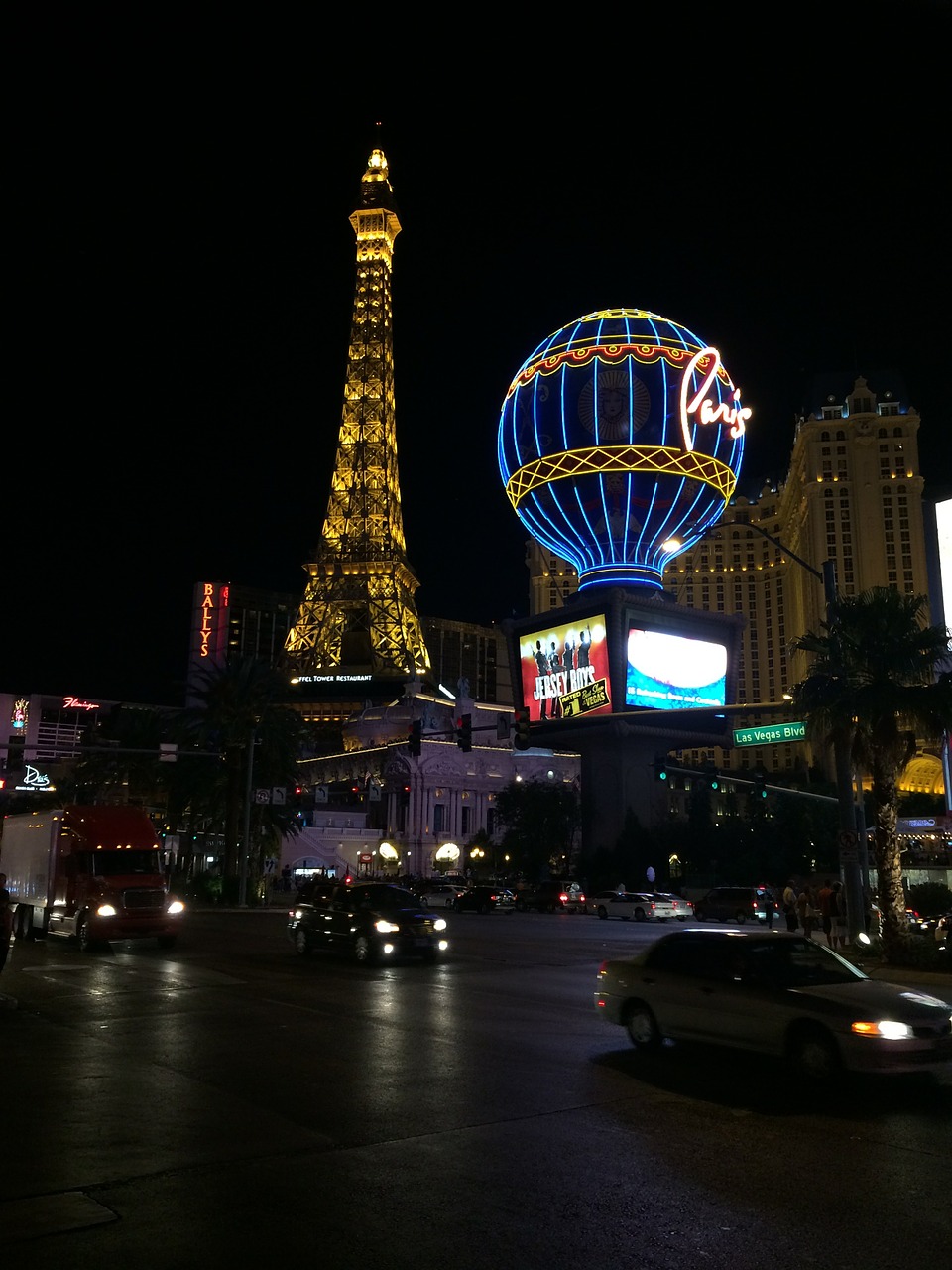 Las Vegas Juostelė, Naktis, Eifelio Bokštas, Vegas, Juostos, Kazino, Azartiniai Lošimai, Neonas, Turizmas, Usa
