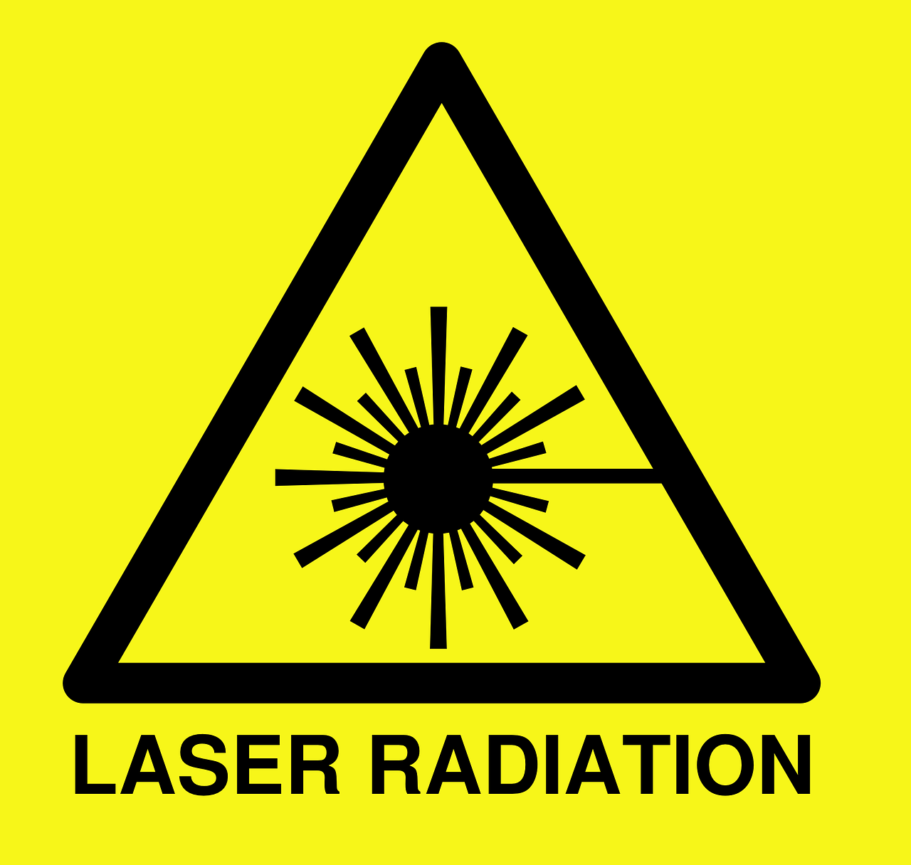 Lazeris, Radiacija, Įspėjimas, Ženklas, Atsargiai, Ženklai, Geltona, Pavojus, Nemokama Vektorinė Grafika, Nemokamos Nuotraukos