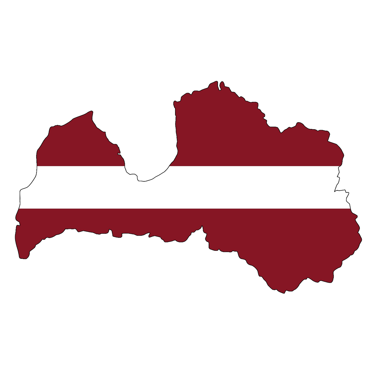 Latvia, Žemėlapis, Žemė, Sienos, Vėliava, Amerikos Valstijos, Šalis, Sausumos Sienos, Kontūras, Spalvinga