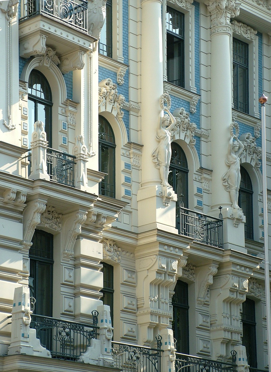 Latvia, Riga, Art Nouveau, Pastatas, Nemokamos Nuotraukos,  Nemokama Licenzija