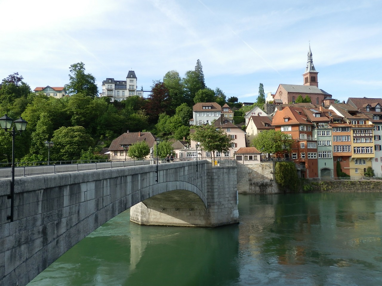 Laufenburgas, Rinas, Rheinbrücke, Akmeninis Tiltas, Aargau, Šveicarija, Nemokamos Nuotraukos,  Nemokama Licenzija