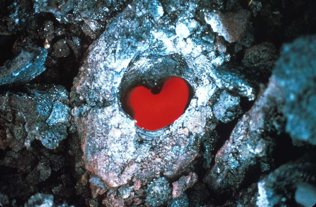 Lavos Srautas, Širdies Formos, Raudona, Karštas, Vulkanas, Hawaii Ugnikalnių Nacionalinis Parkas, Hawaii, Usa, Kilauea, Napau Crater