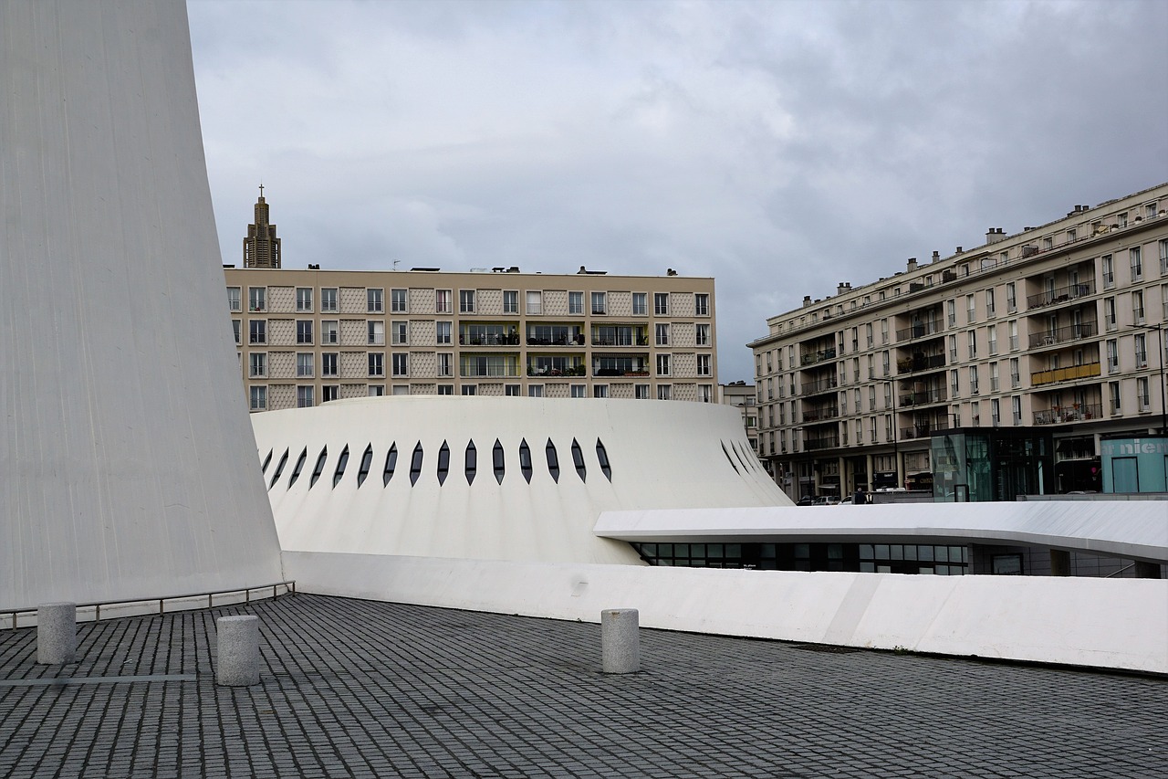 Le Havre, Salė, France, Architektūra, Atomas, Elektrinė, Atominė Jėgainė, Gamykla, Biblioteka, Balta