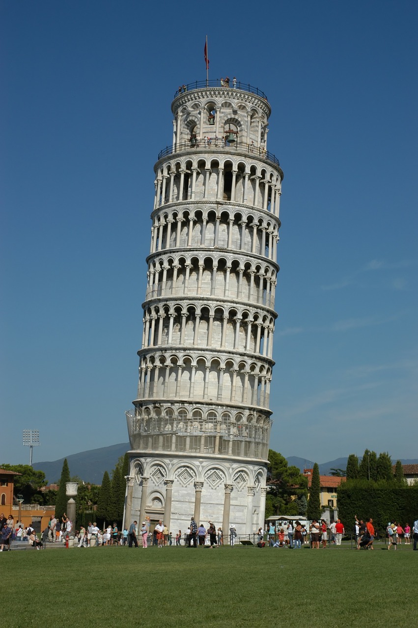 Pasviręs Bokštas, Pisa, Italy, Bokštas, Žinoma Vieta, Europa, Atsilenkimas, Stabilumas, Architektūra, Europos Kultūra