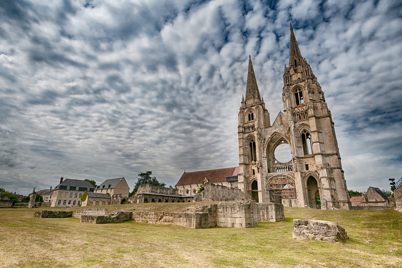 Palikti, Katedra, Bažnyčia, Soissons, France, Picardy, Šventas, Viduramžių, Krikščionybė, Tikėjimas